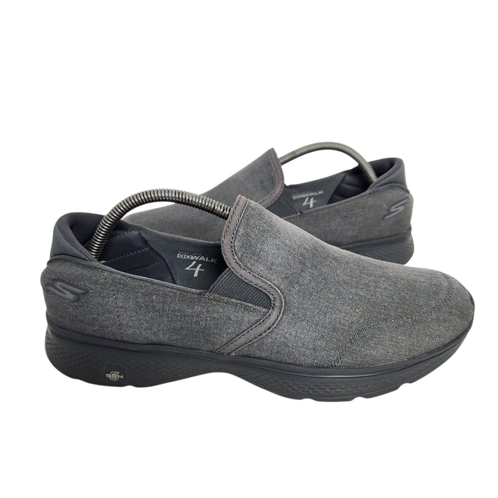 Skechers Men Goga Max Mens Size 10 Charcoal Gray Go Walk 4 Slip On Walking Shoes
